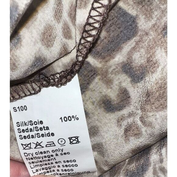 Garard Darel Animal Collar Button Down Boho Bohemian Long Sleeve size 38 - Picture 5 of 5